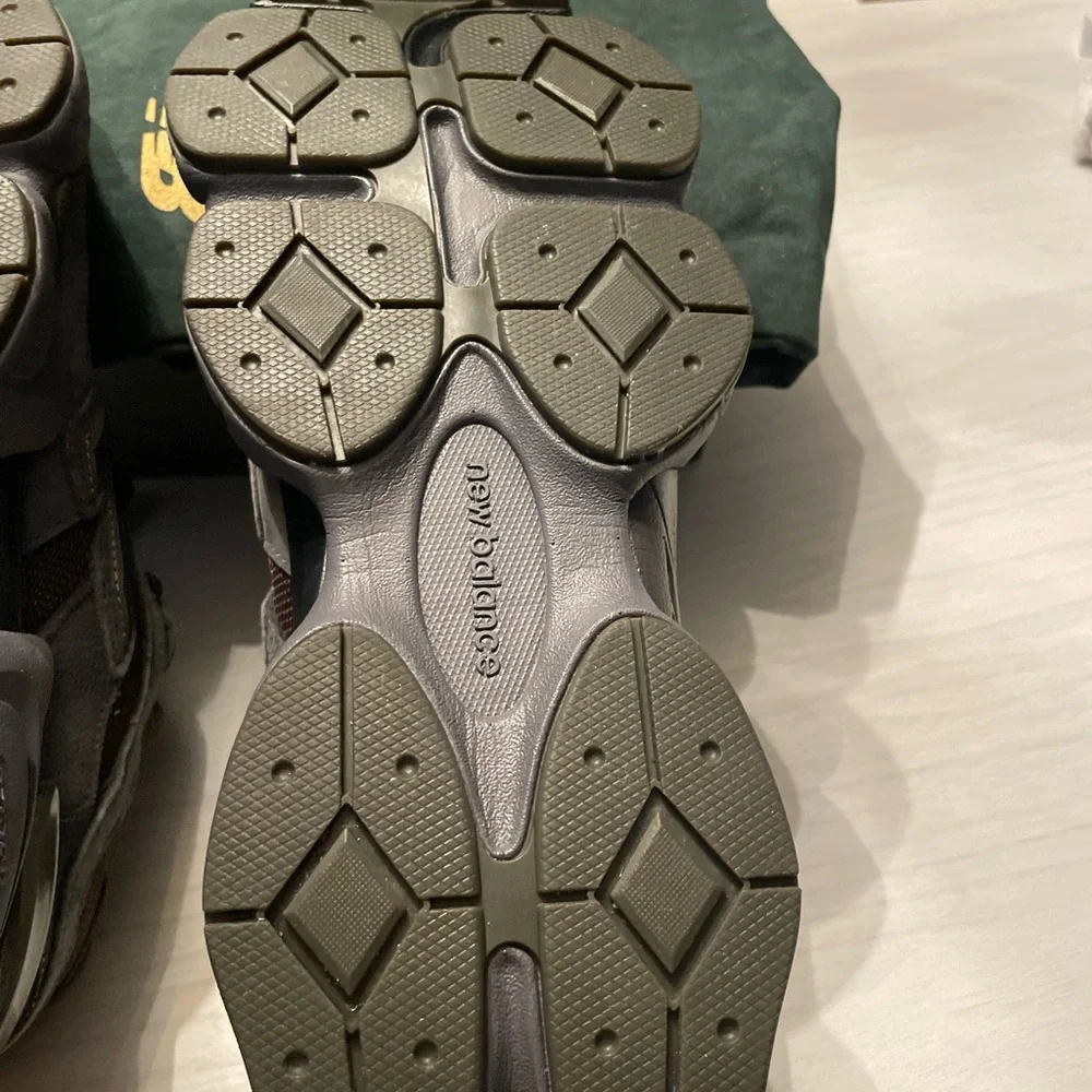 New Balance Men’s 9060 Dark Moss Sneakers - Picture 8 of 16